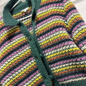 multicolor cropped knit sweater women